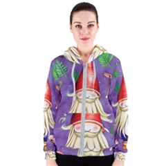 Sacred Mushroom Women s Zipper Hoodie by GardenOfOphir