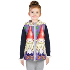 Sacred Mushroom Kids  Hooded Puffer Vest by GardenOfOphir