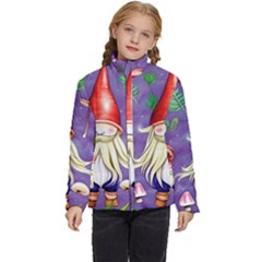 Sacred Mushroom Kids  Puffer Bubble Jacket Coat by GardenOfOphir