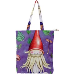 Sacred Mushroom Double Zip Up Tote Bag by GardenOfOphir