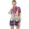 Sacred Mushroom Long Sleeve Satin Shirt View1