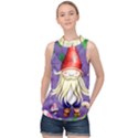 Sacred Mushroom High Neck Satin Top View1