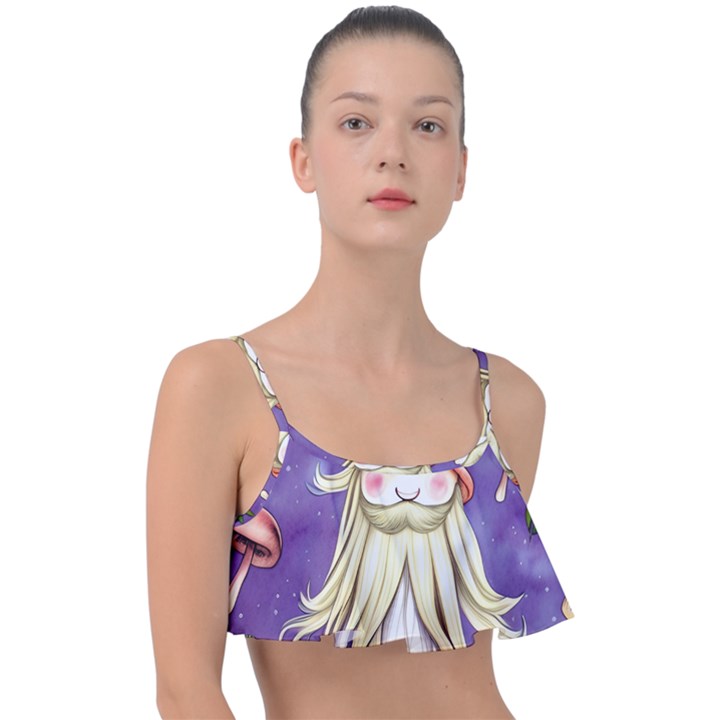 Sacred Mushroom Frill Bikini Top