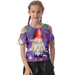 Sacred Mushroom Kids  Butterfly Cutout Tee by GardenOfOphir