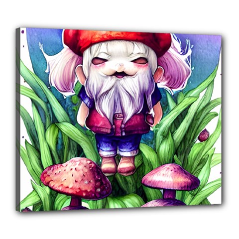 Liberty Cap Mushroom Art Canvas 24  X 20  (stretched) by GardenOfOphir