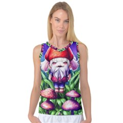 Liberty Cap Mushroom Art Women s Basketball Tank Top by GardenOfOphir