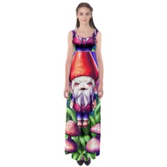 Liberty Cap Mushroom Art Empire Waist Maxi Dress by GardenOfOphir