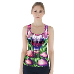 Liberty Cap Mushroom Art Racer Back Sports Top by GardenOfOphir