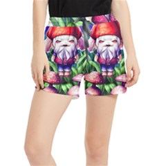 Liberty Cap Mushroom Art Women s Runner Shorts by GardenOfOphir