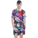 Sacred Mushroom Art Men s Mesh Tee and Shorts Set View1