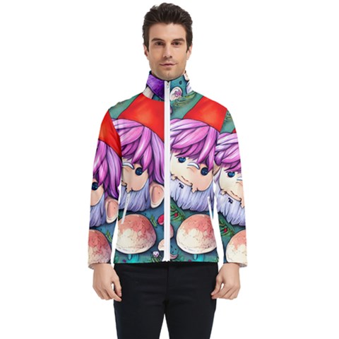 Sacred Mushroom Art Men s Bomber Jacket by GardenOfOphir