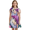 Sacred Mushroom Art Kids  Bow Tie Puff Sleeve Dress View1