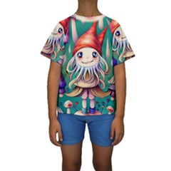 Toadstools For Charm Work Kids  Short Sleeve Swimwear