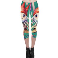 Toadstools For Charm Work Capri Leggings 