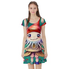 Toadstools For Charm Work Short Sleeve Skater Dress