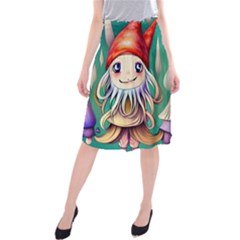 Toadstools For Charm Work Midi Beach Skirt