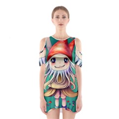 Toadstools For Charm Work Shoulder Cutout One Piece Dress