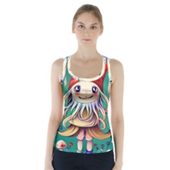 Toadstools For Charm Work Racer Back Sports Top