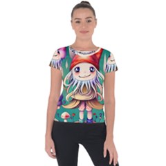 Toadstools For Charm Work Short Sleeve Sports Top 