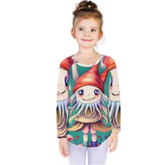 Toadstools For Charm Work Kids  Long Sleeve Tee