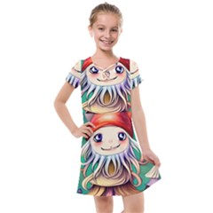 Toadstools For Charm Work Kids  Cross Web Dress