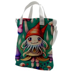 Toadstools For Charm Work Canvas Messenger Bag