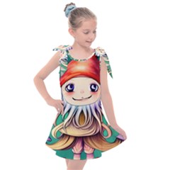 Toadstools For Charm Work Kids  Tie Up Tunic Dress