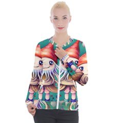 Toadstools For Charm Work Casual Zip Up Jacket