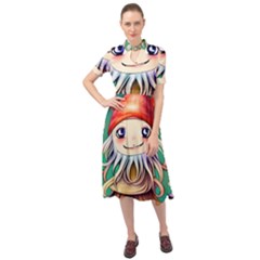 Toadstools For Charm Work Keyhole Neckline Chiffon Dress