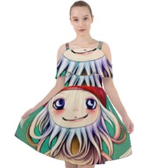 Toadstools For Charm Work Cut Out Shoulders Chiffon Dress