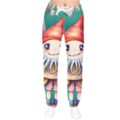 Toadstools For Charm Work Women Velvet Drawstring Pants