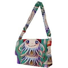 Toadstools For Charm Work Full Print Messenger Bag (L)