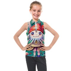 Toadstools For Charm Work Kids  Sleeveless Polo Tee