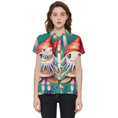 Toadstools For Charm Work Short Sleeve Pocket Shirt