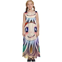 Toadstools For Charm Work Kids  Satin Sleeveless Maxi Dress