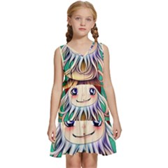 Toadstools For Charm Work Kids  Sleeveless Tiered Mini Dress