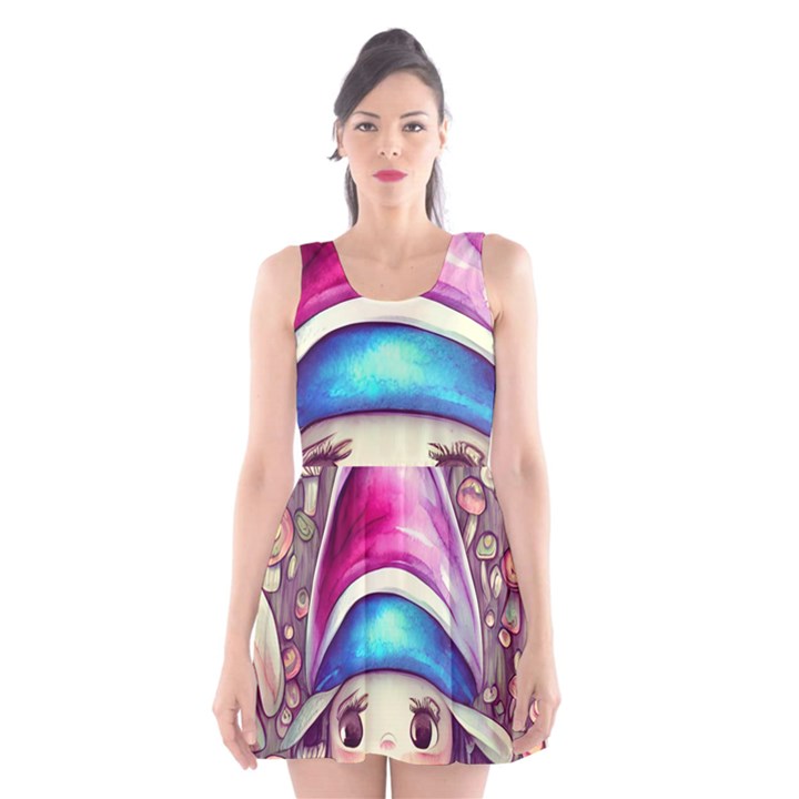 Magic Mushrooms For Conjuring Scoop Neck Skater Dress