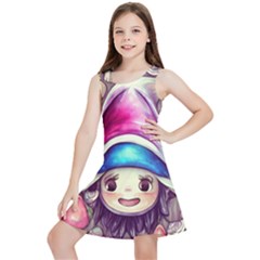 Magic Mushrooms For Conjuring Kids  Lightweight Sleeveless Dress by GardenOfOphir