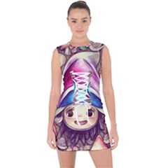 Magic Mushrooms For Conjuring Lace Up Front Bodycon Dress by GardenOfOphir