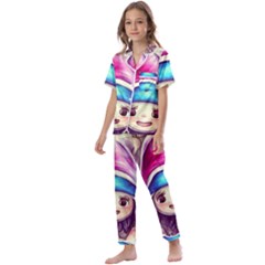 Magic Mushrooms For Conjuring Kids  Satin Short Sleeve Pajamas Set by GardenOfOphir