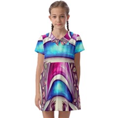 Magic Mushrooms For Conjuring Kids  Asymmetric Collar Dress by GardenOfOphir