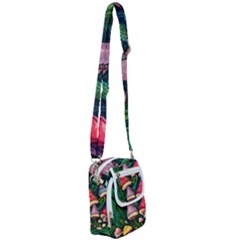 Sacred Mushrooms For Necromancy Shoulder Strap Belt Bag by GardenOfOphir