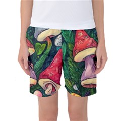 Sacred Mushrooms For Necromancy Women s Basketball Shorts by GardenOfOphir