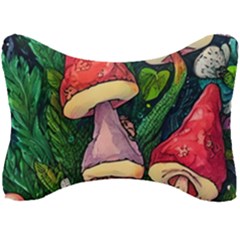 Sacred Mushrooms For Necromancy Seat Head Rest Cushion by GardenOfOphir