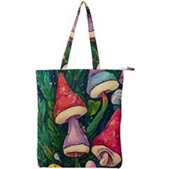 Sacred Mushrooms For Necromancy Double Zip Up Tote Bag by GardenOfOphir