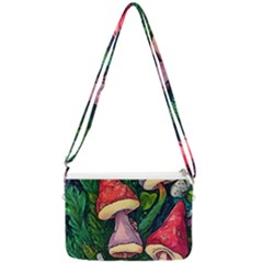 Sacred Mushrooms For Necromancy Double Gusset Crossbody Bag by GardenOfOphir