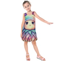 Spell Mojo Enchantress Kids  Sleeveless Dress by GardenOfOphir