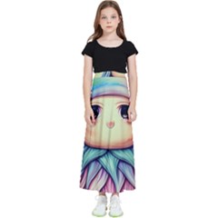 Spell Mojo Enchantress Kids  Flared Maxi Skirt by GardenOfOphir