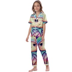 Spell Mojo Enchantress Kids  Satin Short Sleeve Pajamas Set by GardenOfOphir