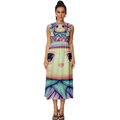 Spell Mojo Enchantress Sleeveless Round Neck Midi Dress